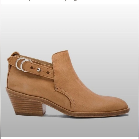 Rag & Bone Womens  Leather  Heel Ankle Boots Booties Shoes Brown - Picture 1 of 6